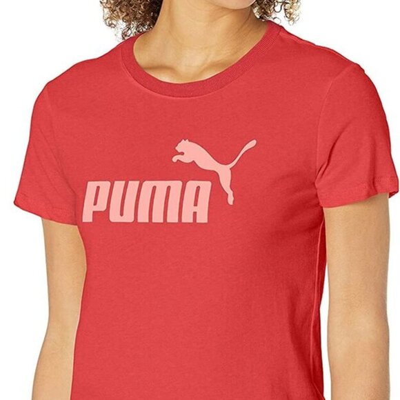 puma logo short sleeve red t-shirt woman size large - Picture 5 of 15